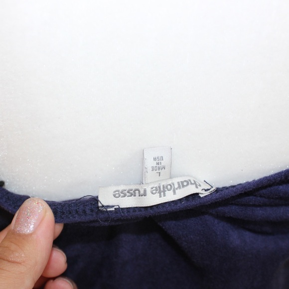 Charlotte Russe Midnight Blue Velvet Bodycon Dress - Picture 5 of 5